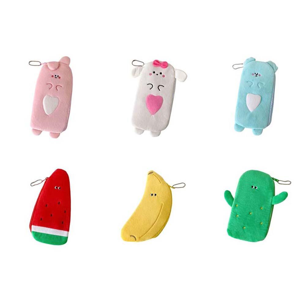 Watermelon Banana Cartoon Storage Bag Plush Korean Style Pencil Case  Children
