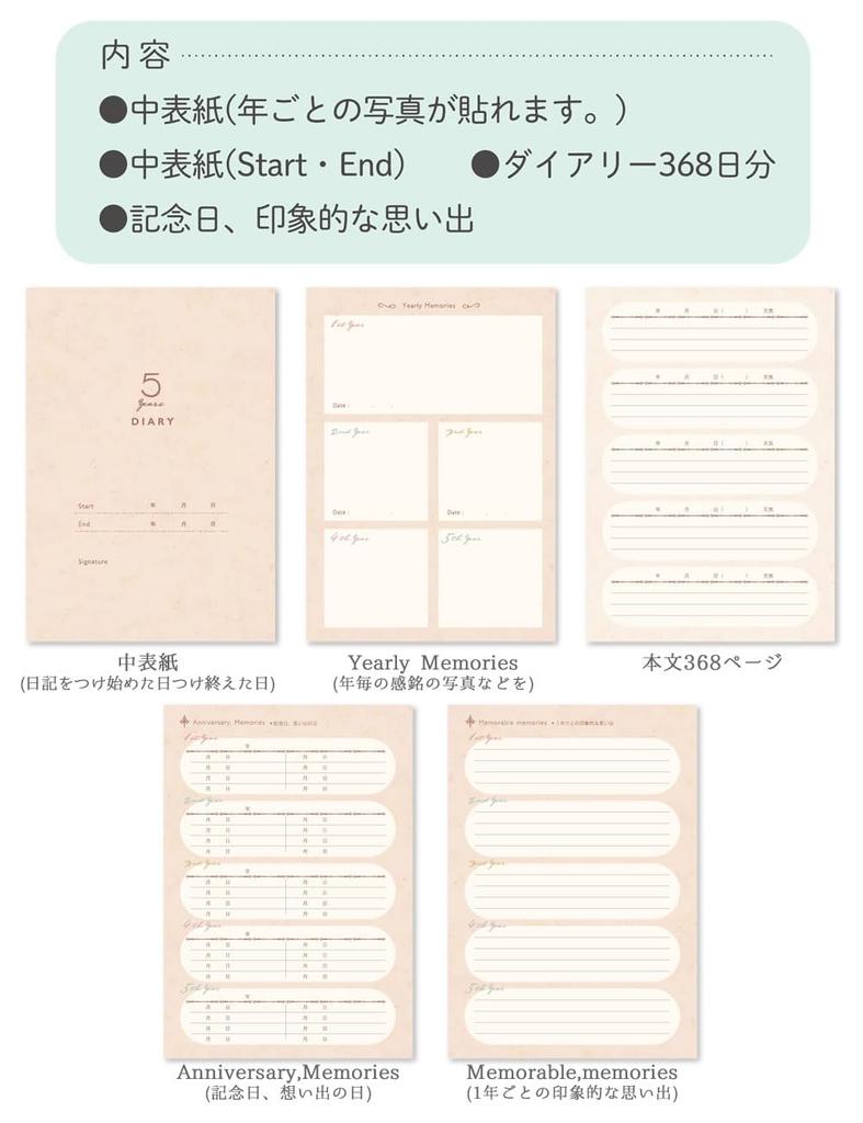 Close-Pin Diary [5-Year Diary] Tomoko Hayashi/Rabbit and Strawberry