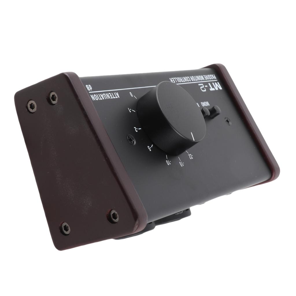 Passive Monitor Controller XLR and 3.5mm Interface Large Volume Knob Mute Control Passive Stereo Volume Controller