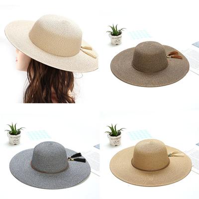 Womens Ladies Fedora Crushable Straw Panama Style Sun Hat Summer Hat