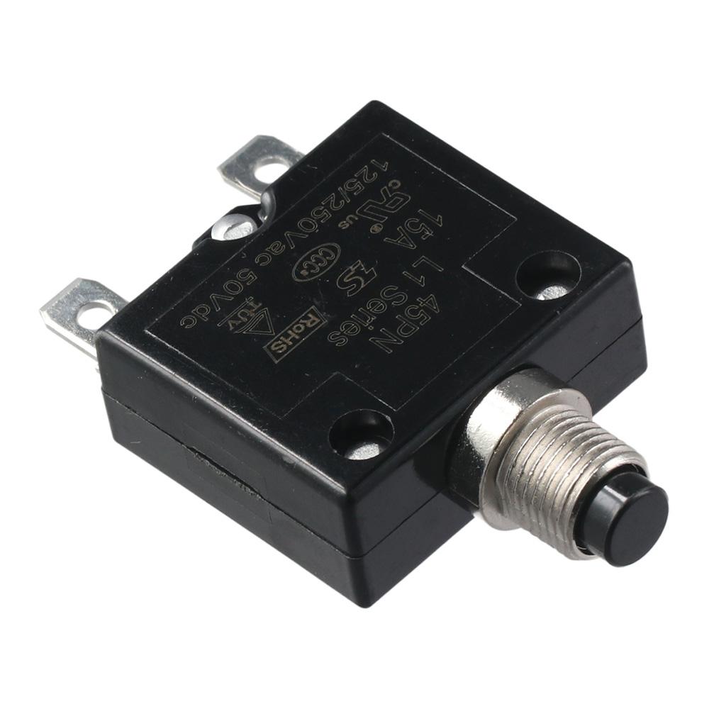 50Vdc Dc Circuit Breaker 5-30A Manual Reset Button Overload Protector  Current Protector