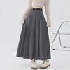 Women's Pleated Mid-Length Skirts - High Waist, Slimming, Elegant for Spring and Summer