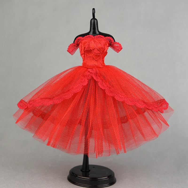 Mini Black Princess Doll Dress Wedding Dress Fluffy Skirt Multilayer Lace Tutu Dotted Doll Dress For Dolls Party Dress Clothes
