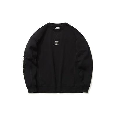 Li Ning Sportliche Freizeit Bedrucktes Rundhals-Pullover-Sweatshirt Herren Sweatshirt Schwarz AWDR027-3