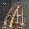 Solid Wood Cat Climbing Frame with Sisal Scratching Board & Hammock - Wear-Resistant, Non-Chipping Design.