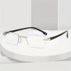 3pcs Retro Reading Glasses for Men Women Rimless Anti-blue Presbyopic Eyewear Frameless Trimming +1.0 To +4.0 Eyewear