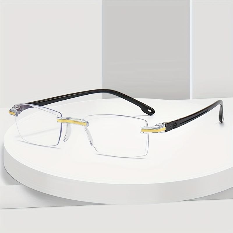 3pcs Retro Reading Glasses for Men Women Rimless Anti-blue Presbyopic Eyewear Frameless Trimming +1.0 To +4.0 Eyewear