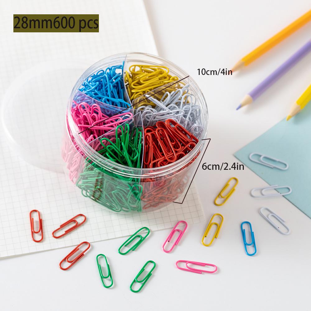Colorful Large Paperclips & Binder Clips: Nickel-Plated Silver Office Stationery for Bookmarks and Test Papers.