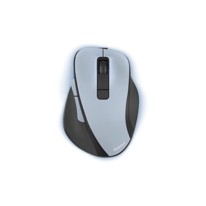 Souris optique sans fil 6 boutons MW-500 rechargeable, ergonomique, couleur noire - HAMA