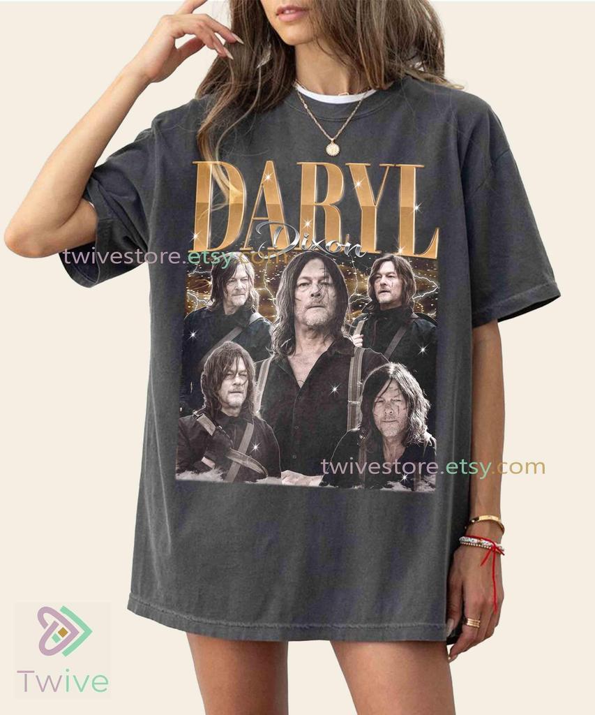 Vintage 90s Graphic Style Daryl Dixon T-shirt, The Walking Dead Gifts For Man and Women Unisex T-shirt