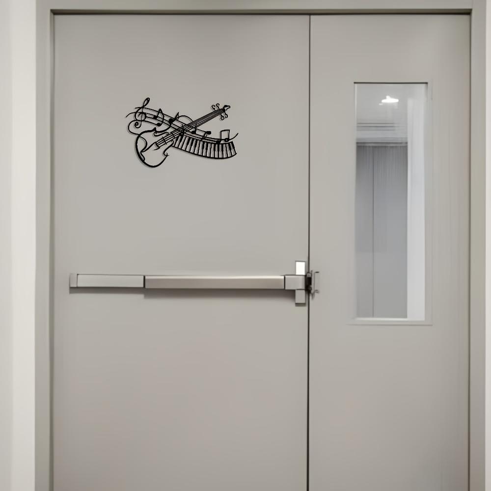 2D Flache Metall Wandkunst Klavier Noten Dekor, 1 Stück Minimalistisches Design für Büro Wohnzimmer Schlafzimmer Terrasse Küche Innenhof Geschäft Lobby Hängend
