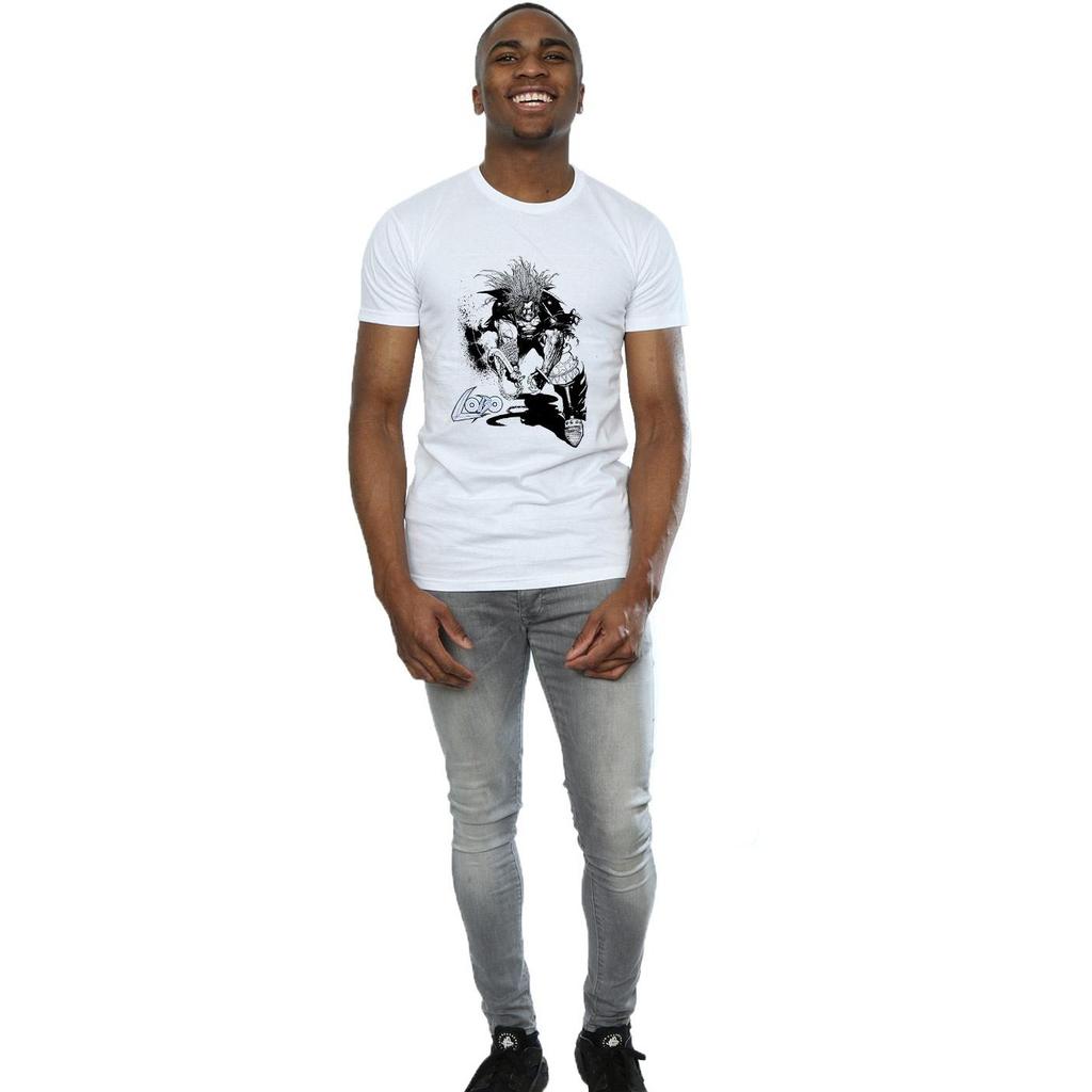 DC Comics Mens Lobo Sketch T-Shirt