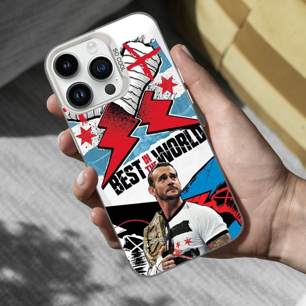 Fighting C-CM P-Punk Cool Phone Case For iPhone 17,16,15,14,13,12,11,Mini,XS,Pro,SE,MAX White Matte Shockproof Cover iPhone11