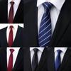 Men Stripes Pattern Tie Made Of Polyester With Stripe Design For Wedding Attire