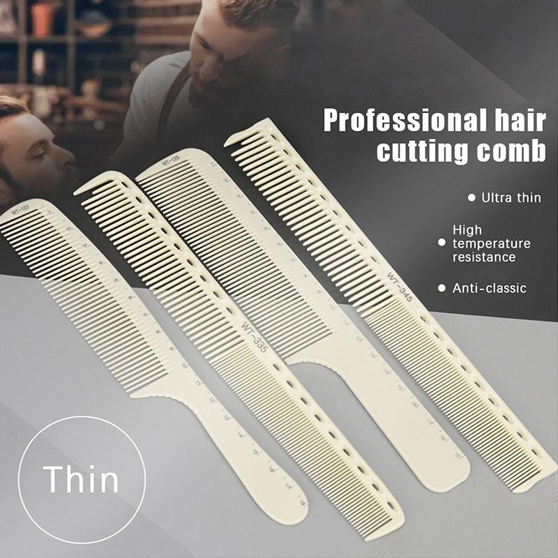 1 Stück Friseurkamm Kunststoff-Skala Laserlineal Haarkamm Professioneller Frisierkamm Bürsten Salon Haarschneide-Stylingwerkzeug