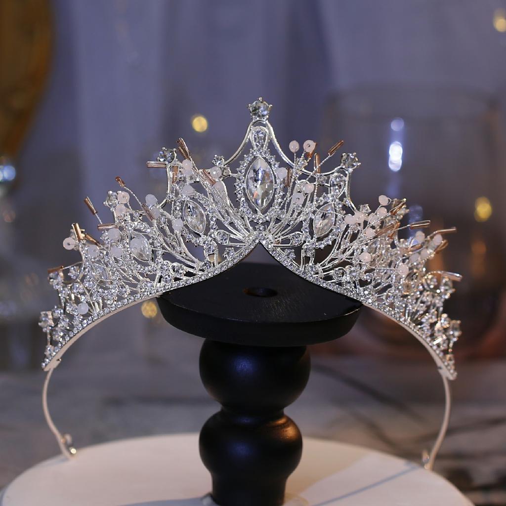 Children's Crown Tiara Princess Girl Performance Crown Girl Birthday Crystal Headband Tiara Performance Catwalk Accessories