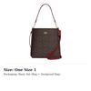 COACH Mollie Coated Canvas With Smooth Leather Bucket Bag, Portable Crossbody Bag, Shoulder Bag 28 Women's Brown CA561-IMRVQ