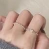 Chic Minimalist Open Adjustable Ring For Women Stylish Geometric Copper Band