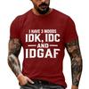 Unisex Funny Casual Neck Short Sleeve T-Shirt