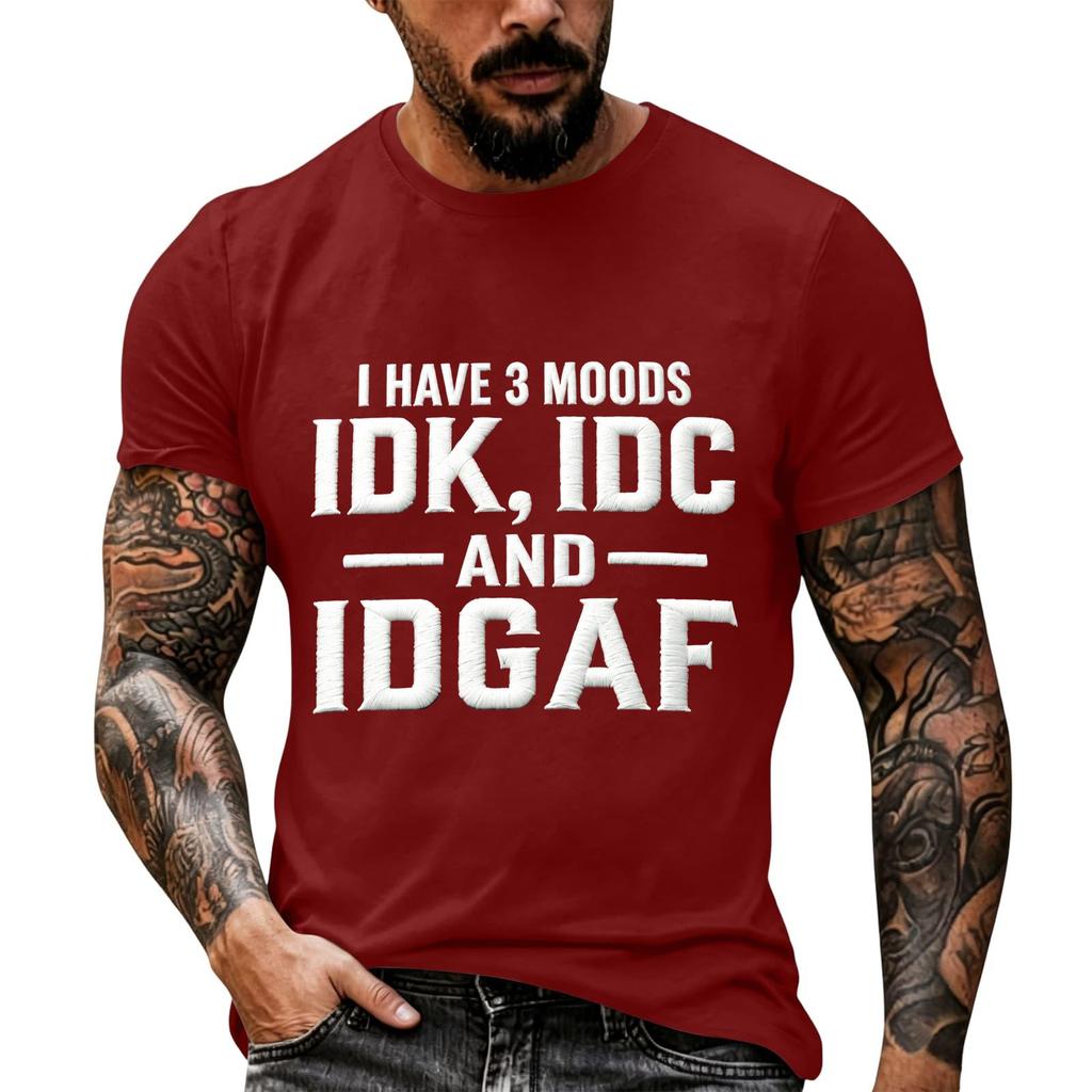 Unisex Funny Casual Neck Short Sleeve T-Shirt