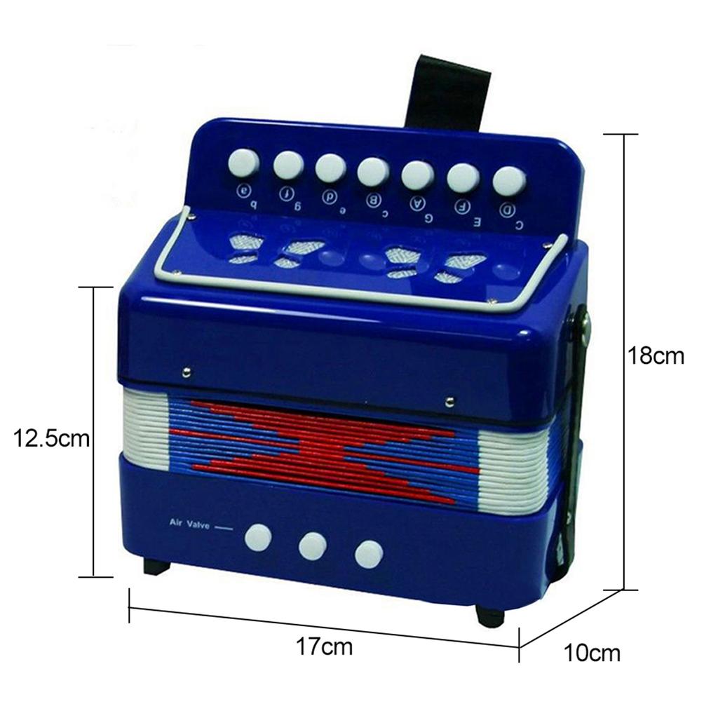 Akkordeon 7 Tasten 2 Bässe Kleines Akkordeon Pädagogisches Musikinstrument Weihnachtsgeschenk Auswahl