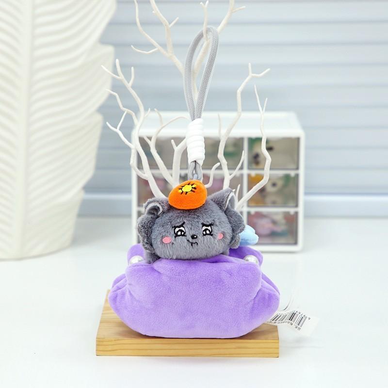 Pleasant Goat And Big Big Wolf Plush Keychain With Pp Cotton Inner For Gift And Collecting