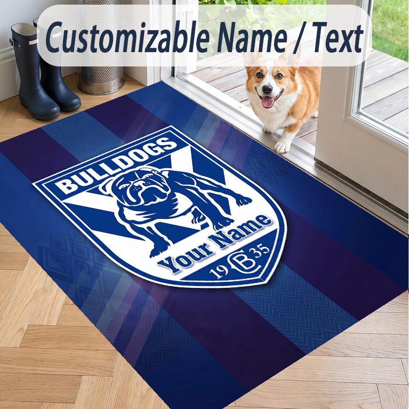 Custom Text Printed Rug Canterbury-Bankstown Bulldogs Non Slip Floor Carpet For Home Room Decor