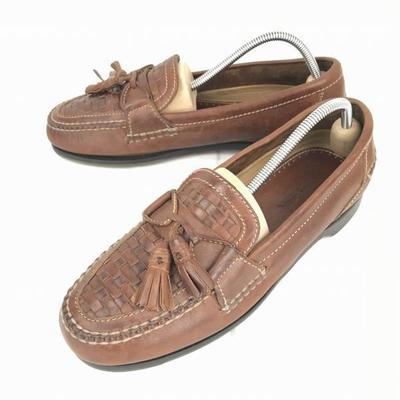 USA Johnston & Murphy Leder Quasten Kilt Loafer [28.5/Braun] Business Schuhe(GEBRAUCHT)