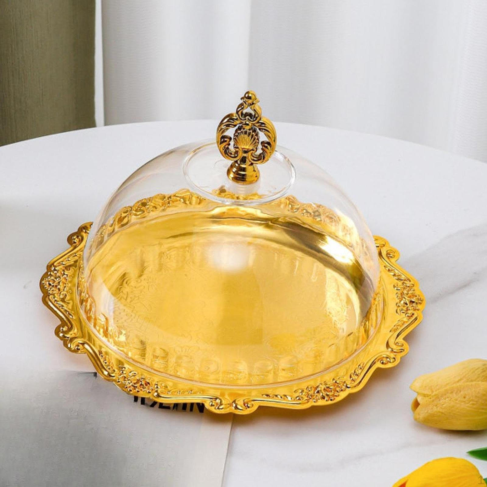 

Подставка для торта в европейском стиле, поднос для печенья, десертная тарелка для дома, декоративная тарелка для фруктов и конфет золотой