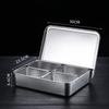 ZISIZ Glass 4-Compartment Seasoning & Ingredient Storage Set