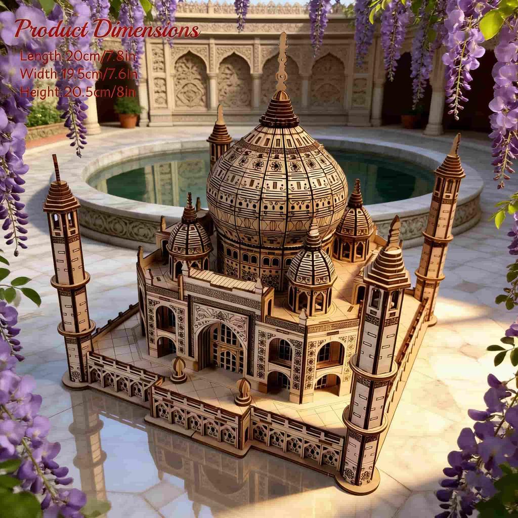 Taj Mahal 3D Wooden Jigsaw Puzzle Miniature an Ideal Festive Present Ideal for Halloween Christmas Plus Birthdays