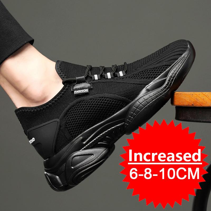 Fashion New Summer Men Sneakers 8CM Elevator Shoes Hidden Height Increasing Shoes For Men 10CM Casual Sport Breathable Heightening Shoes