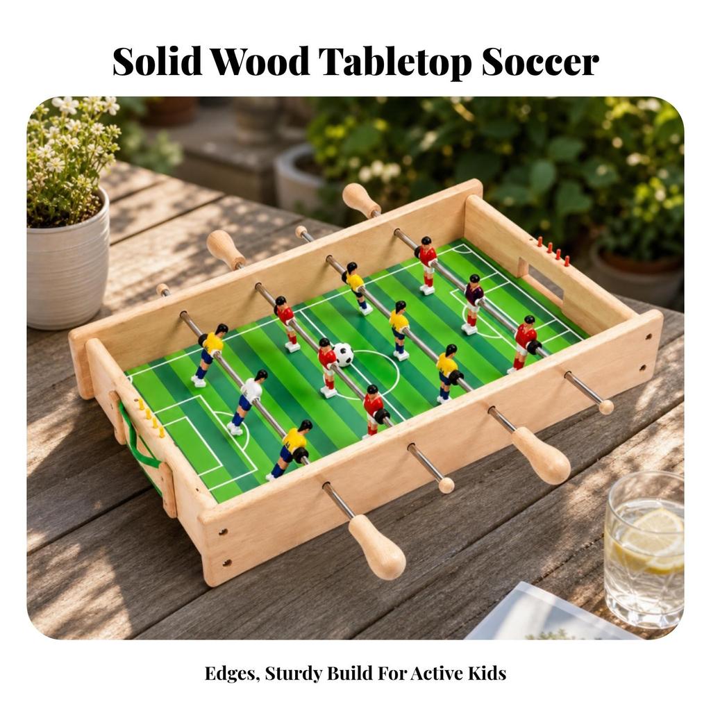 Tabletop Foosball Game Portable Table Sturdy for Home, Kids
