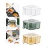 4 Storage Compartments Seasoning Box for Dining Table Home Kitchen