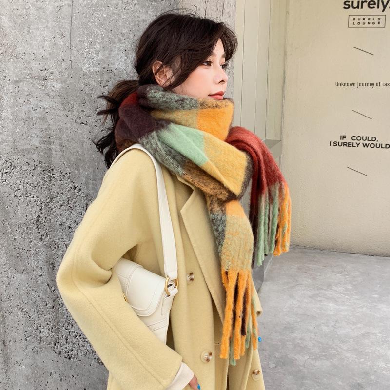 Winter Plush Heavyweight Fluffy Scarf - Large, Soft, and Warm for Students and Couples