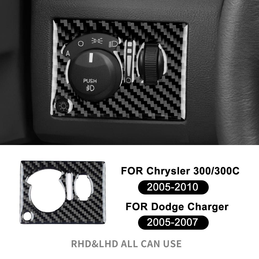Real Soft Carbon Fiber Sticker For Chrysler 300 300C 2005 2006 2007 2008 2009 2010 Dodge Charger 2005-2007 Car Headlight Frame