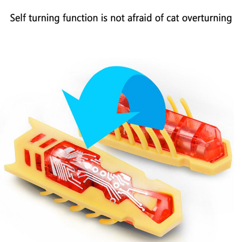 1PC Electric Bug Cat Toy Automatic Flip Battery Operated Pet Dog Beetle Playing Interactive Toy Interactive Cat Toy Pet Supplies