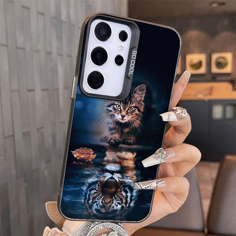 Cat Reflects Tiger Cool Soft Phone Case for Samsung A17 A16 A15 A14 A13 A57 A56 A55 A54 A53 A37 A36 A35 A34 A33 A26 A25 A24 A23