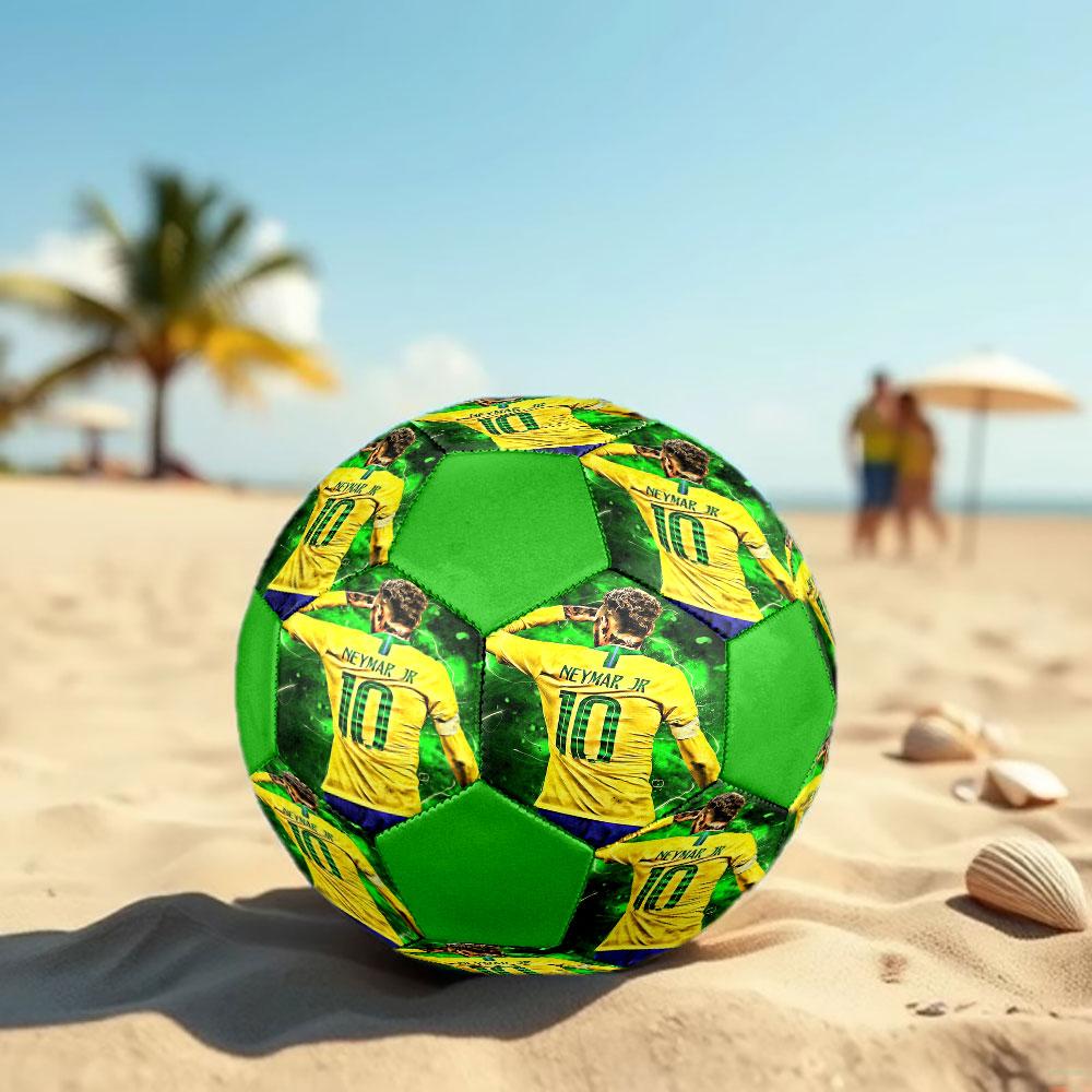 1 pz Pallone da Calcio Neymar Taglia 5 Pallone da Calcetto Indoor alla Moda Colorato Gioco in Giardino - Ottimo Regalo per Appassionati di Sport HE46