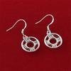 925 Sterling Silver Round Roman Earrings for Women Engagement Party Jewelry Gifts