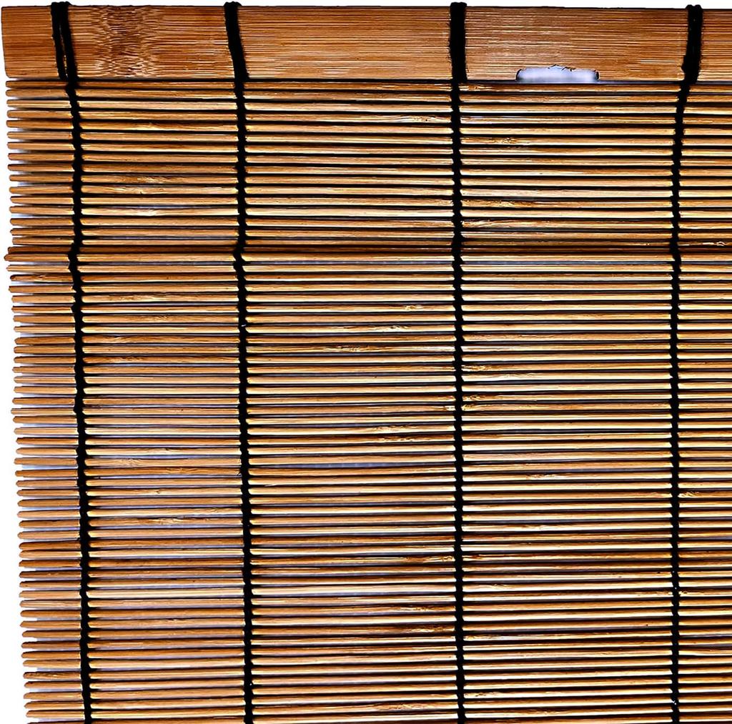 Set of 2 Burnt Bamboo Retains, Approx. 88x180cm, Indoor Use, Mizukan Seirensho