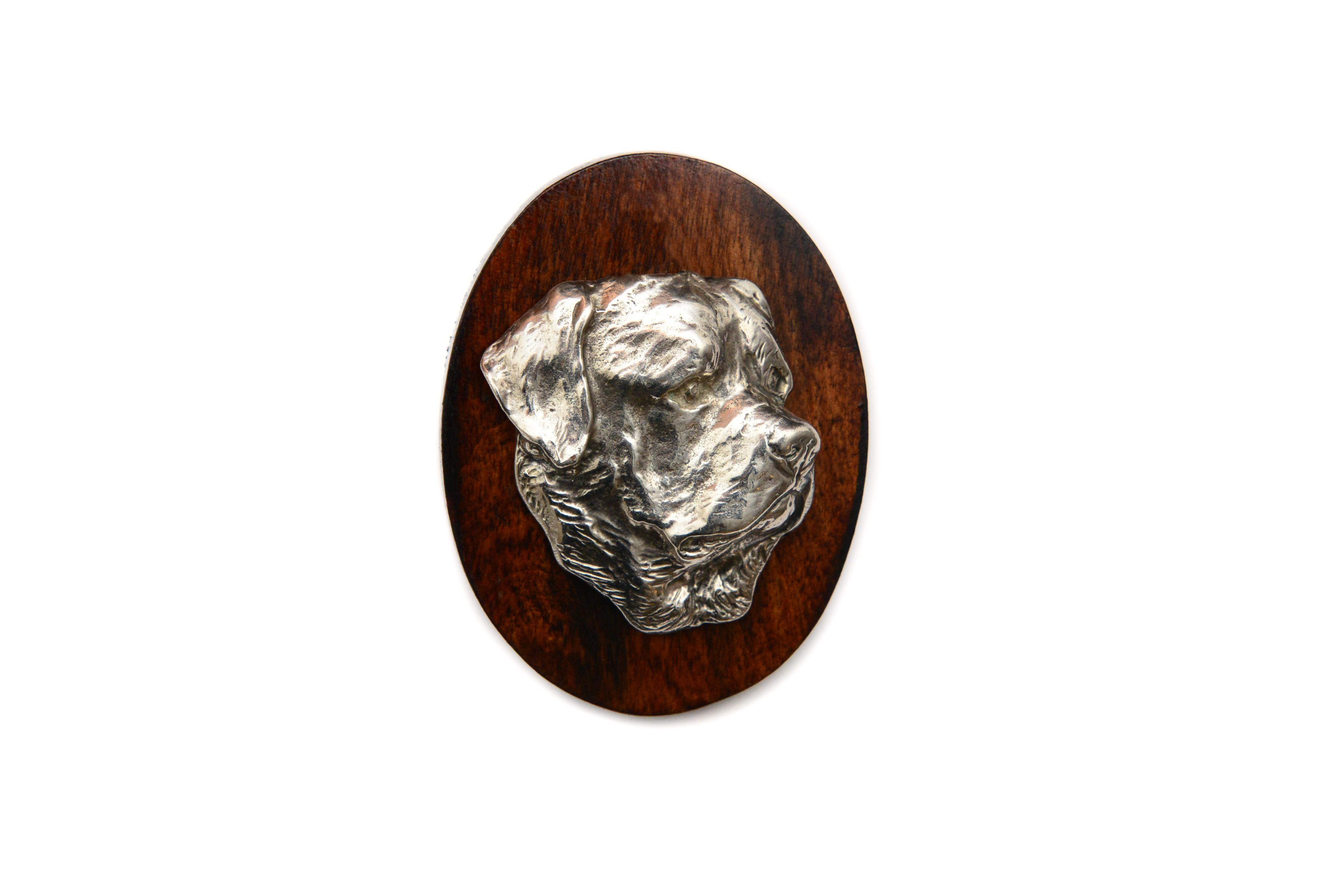 

Rottweiler, Rott, Rottie II - Dog show brooch, starter number clip, dog pin by Art-Dog коричневий