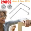 2/4X Curved Inside Hexagonal Wrench 4mm Torx TX15 Window Tool Precise Fitting Hexagonal Wrench for Versatile Fitting Adjustment