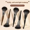 New High-end Wooden Handle Makeup Brush, Imitation Snow Fox Soft Hair  Fluffy Setting Powder Brush  Extra Large Size