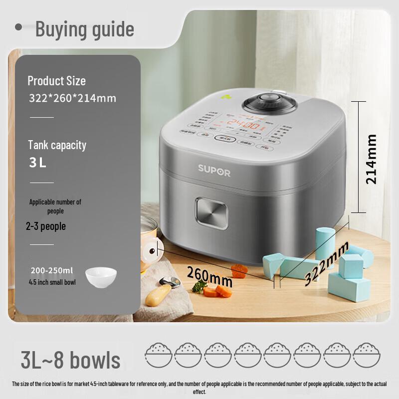 SUPOR SF30HC92 IH Low-Sugar Rice Cooker CN plug (adapter included)