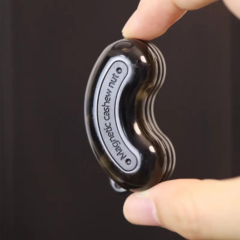 Cashew Fidget Magnetic Push Card Pushing Plate Coin Mechanical Slider Edc Sensory Relieve Stress Reducing Toy Relieving Anxiety