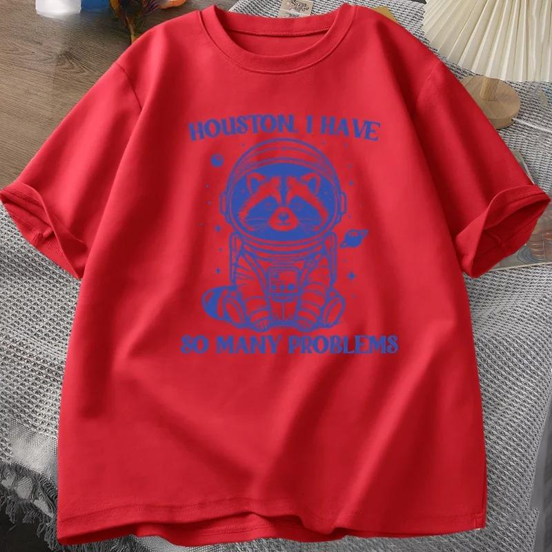 Houston I Have So Unisexy Questions Funny Raccoon Emoji Designs Trash Panda Themed Unisexs Topsunisex Clothing Fashion Y2k Top