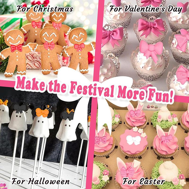 Silikonová forma na mašličky Čokoláda Cukrová bonbónová mašlička Řemeslná forma Topper na cupcake Dekorace na cake pops Kuchyňské potřeby na pečení
