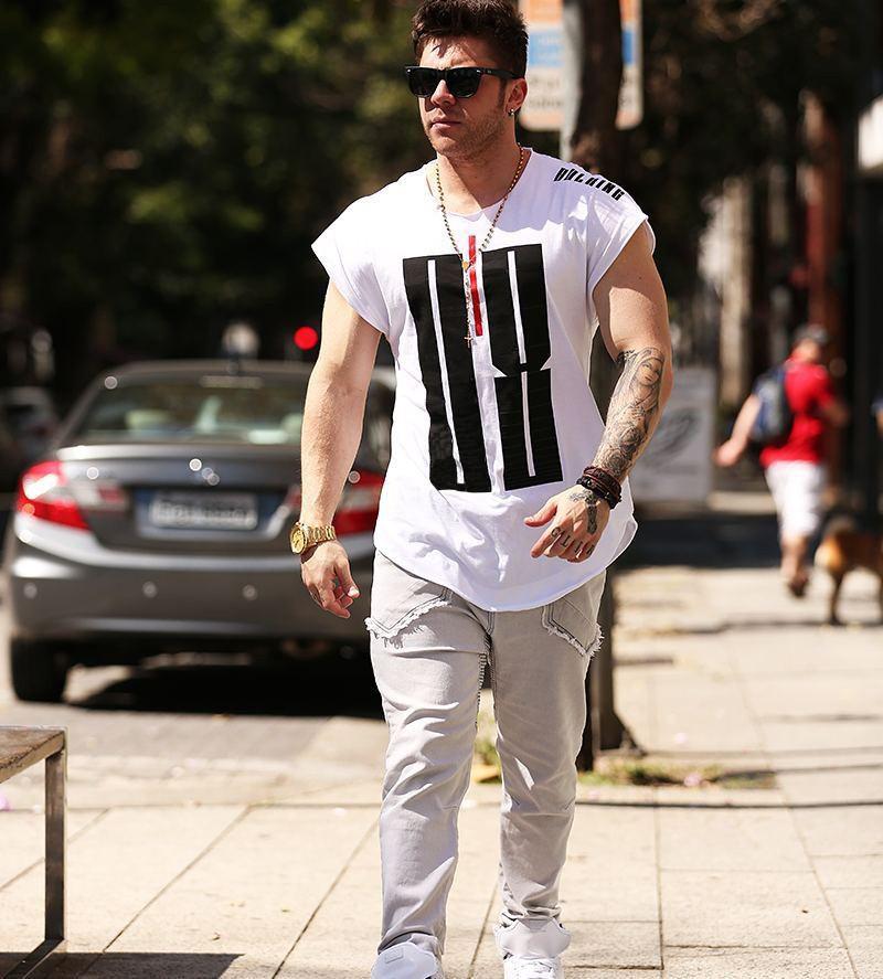 Muscle Doctor Sommer-Print Trendiges Herren-Kurzarm-Fitness-T-Shirt