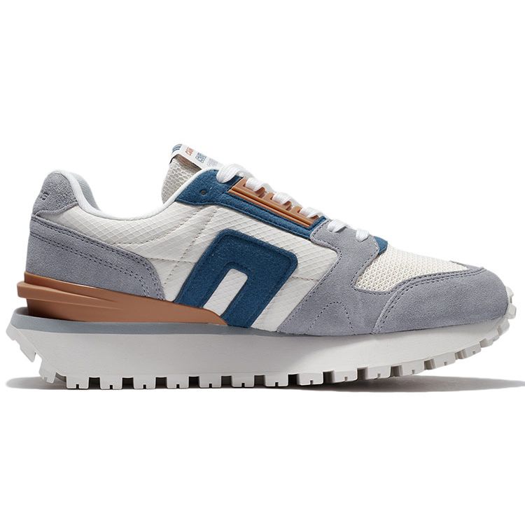 Li Ning CF Yuehua Synthetic Leather Trendy Versatile Shock Absorbing Wear Resistant Low Top Casual Shoes Men Sneaker White Gray AGLR181-5